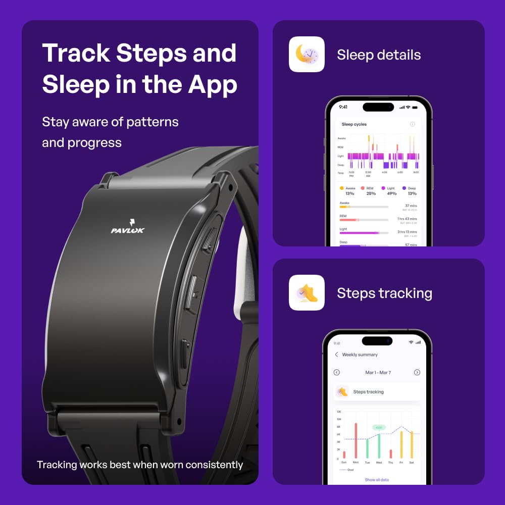 Coach Inteligente Pavlok 3 Negro Edición Deportiva con Alarma Silenciosa Vibradora para Mejorar Vida