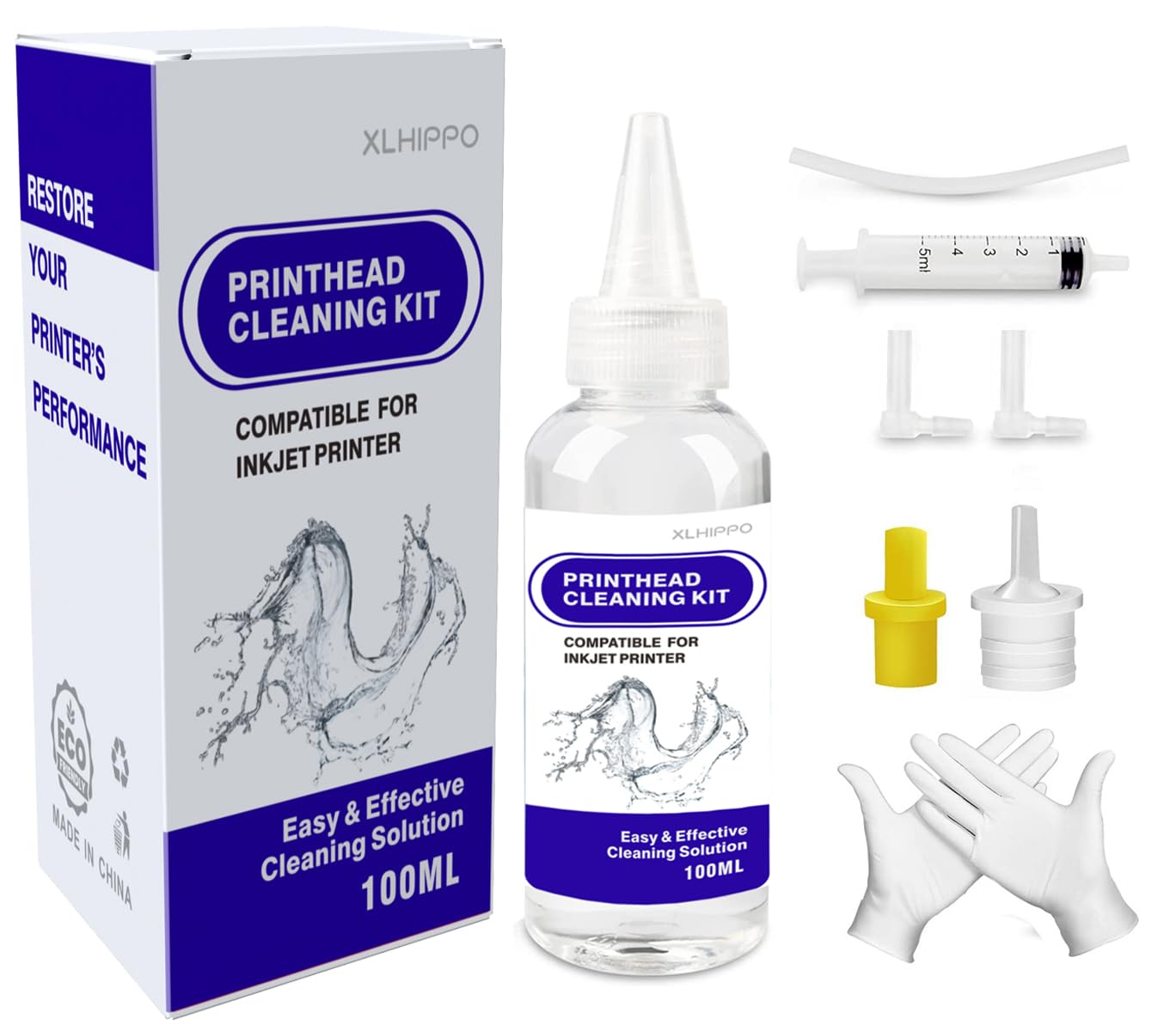 Kit de limpieza de cabezal de impresión para impresora Epson, kit de limpieza de impresora de 100 ml para HP, kit de limpieza de boquilla de impresora de inyección de tinta para hermano, solución de