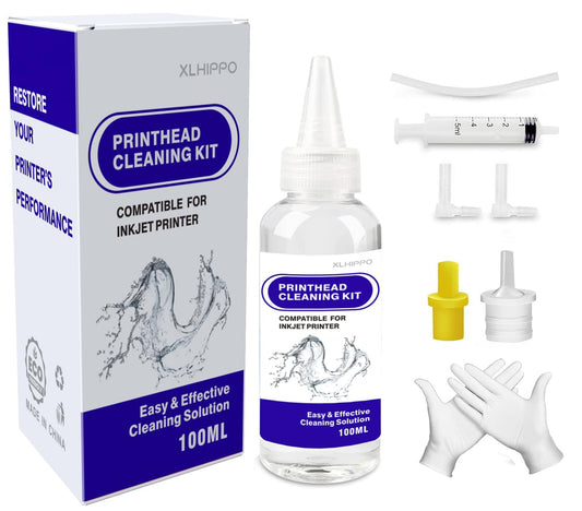 Kit de limpieza de cabezal de impresión para impresora Epson, kit de limpieza de impresora de 100 ml para HP, kit de limpieza de boquilla de impresora de inyección de tinta para hermano, solución de