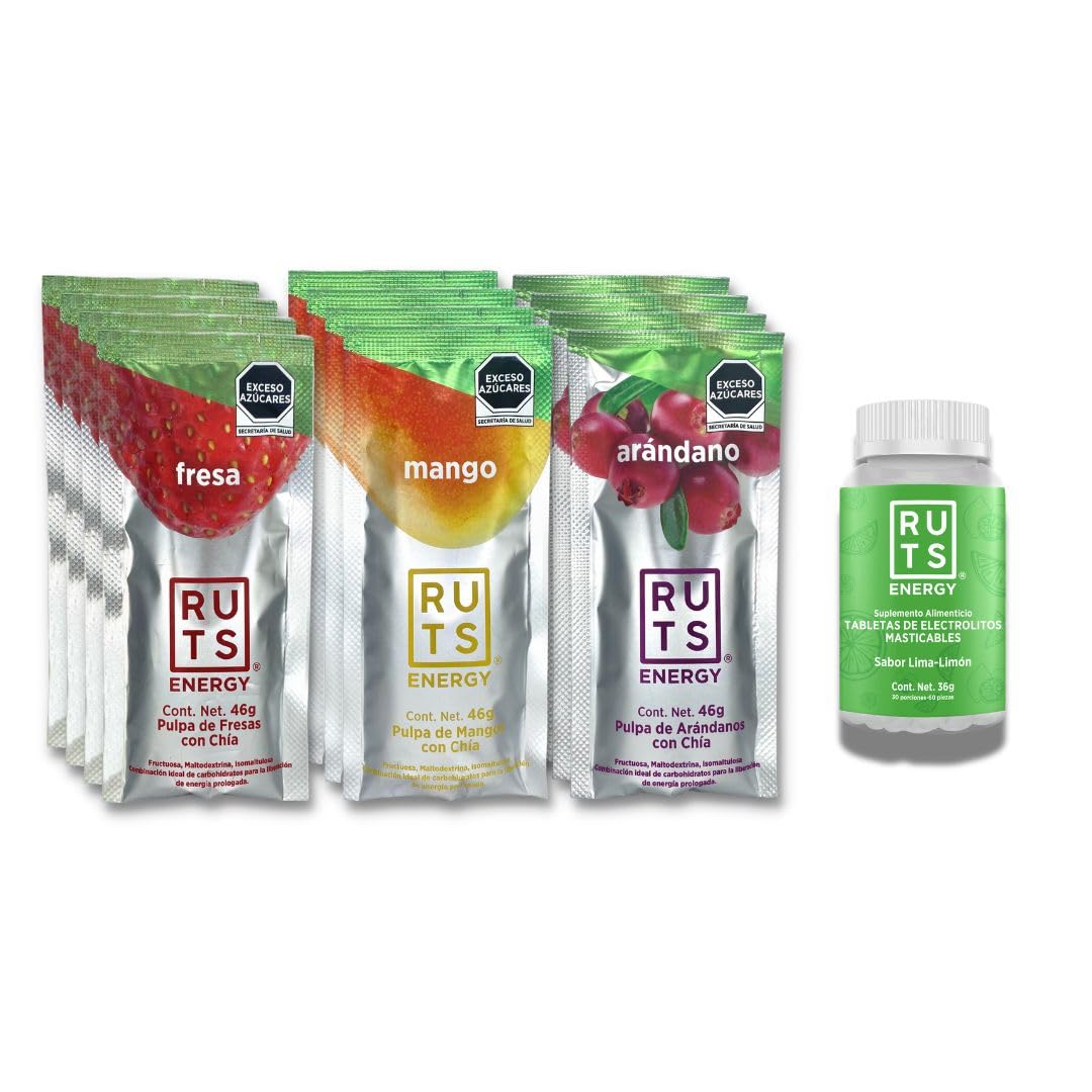 Electrolitos Masticables Ruts Energy Lima-Limón + Energy Gel Mix Ruts