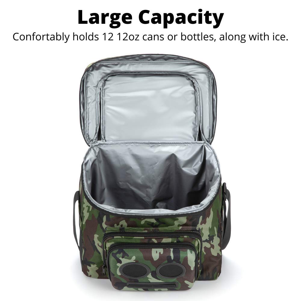 The #1 Cooler with Speakers on Amazon. 15-Watt Bluetooth Speakers & Subwoofer for Parties/Festivals/Boat/Beach. Rechargeable, Works with iPhone & Andr