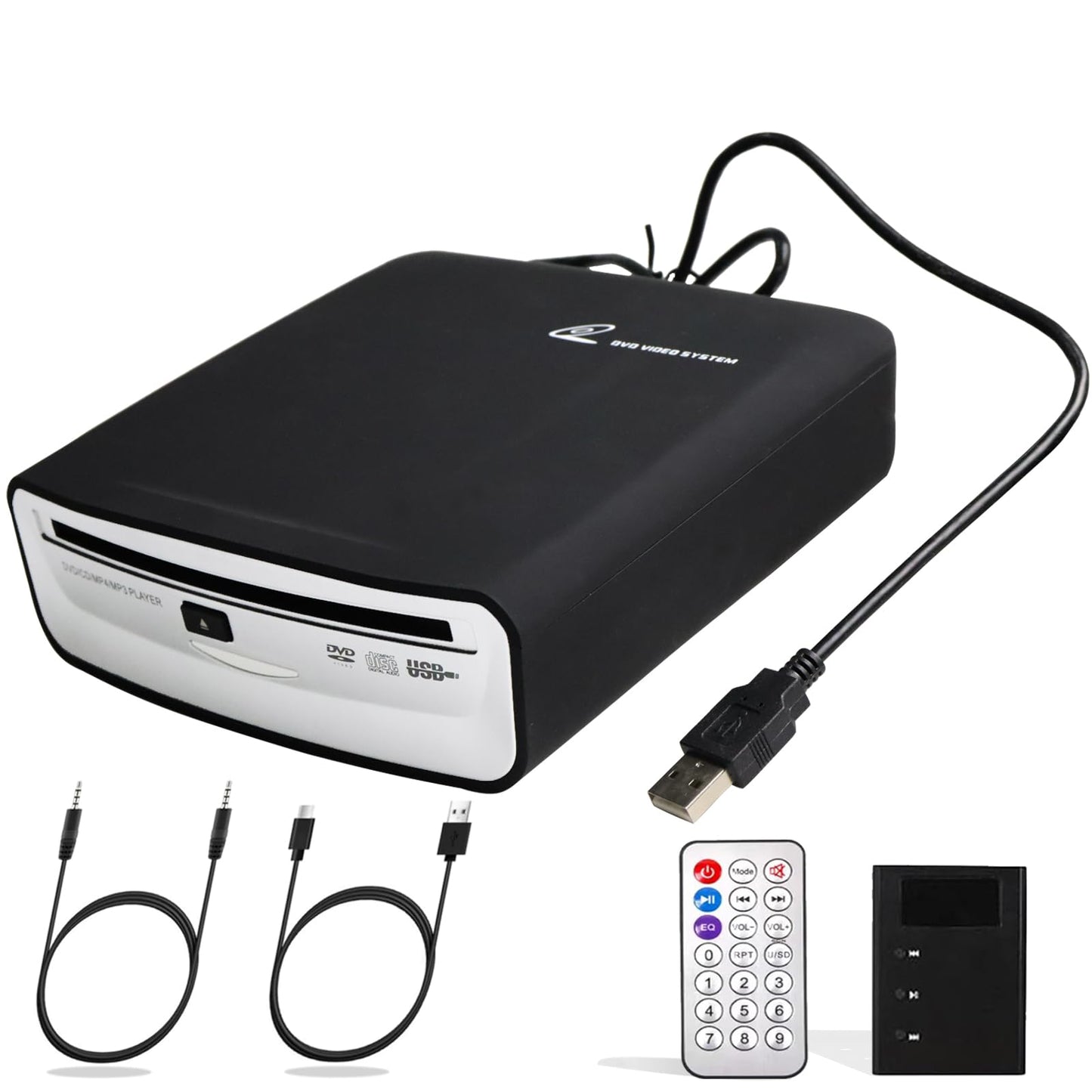 Reproductor de CD universal USB externo para coche, conexión USB, reproductores de CD portátiles para coche, navegación, televisión, computadoras de escritorio con puerto USB Plug and Play (versión Android 4.4 y superior)