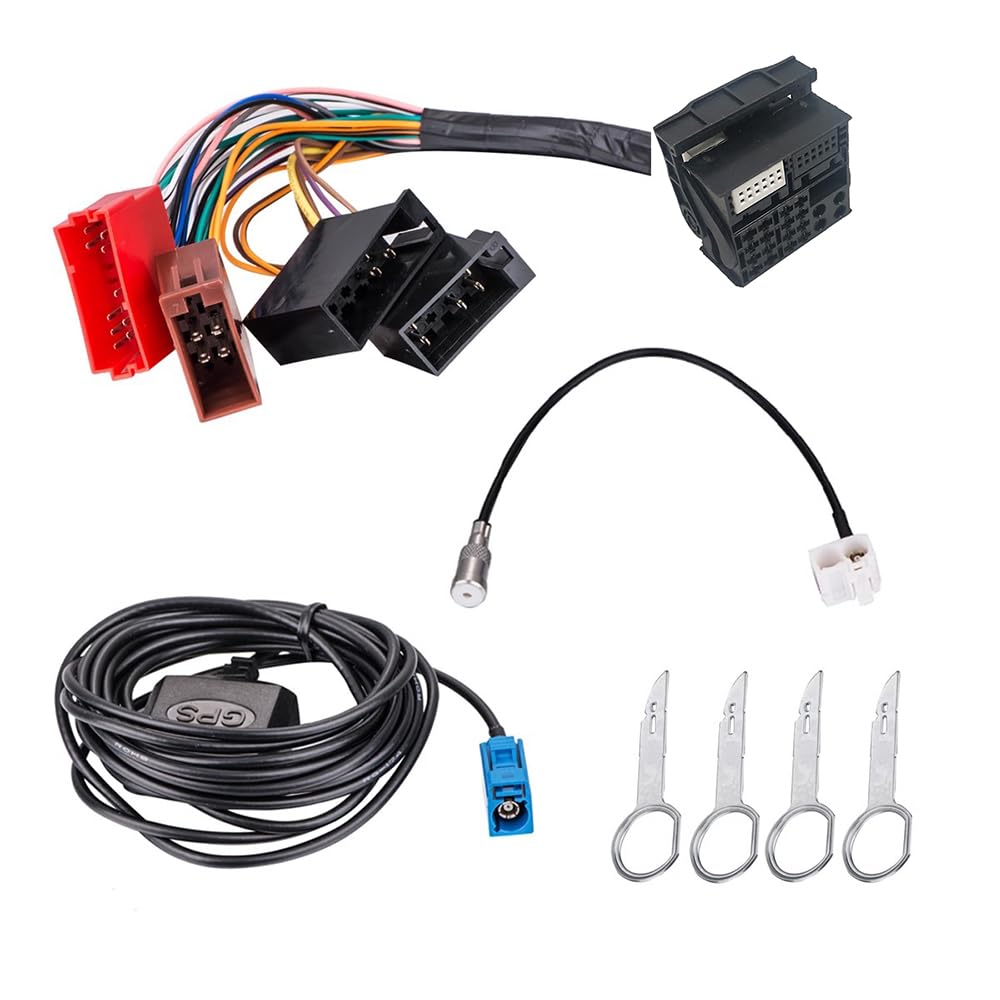 Juego de Adaptador Kit de Actualización RNS-E Bose Negro para Audi A3 A4 A6