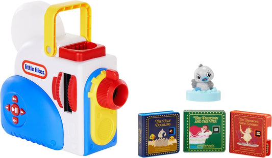 little tikes Story Dream Machine Kit de Inicio con 3 Cuentos de Hadas Clásicos - Proyector de luz, Sonido y Audio para niños - Incluye 3 Cuentos y 1 Personaje - para niñas y niños Mayores de 3 años
