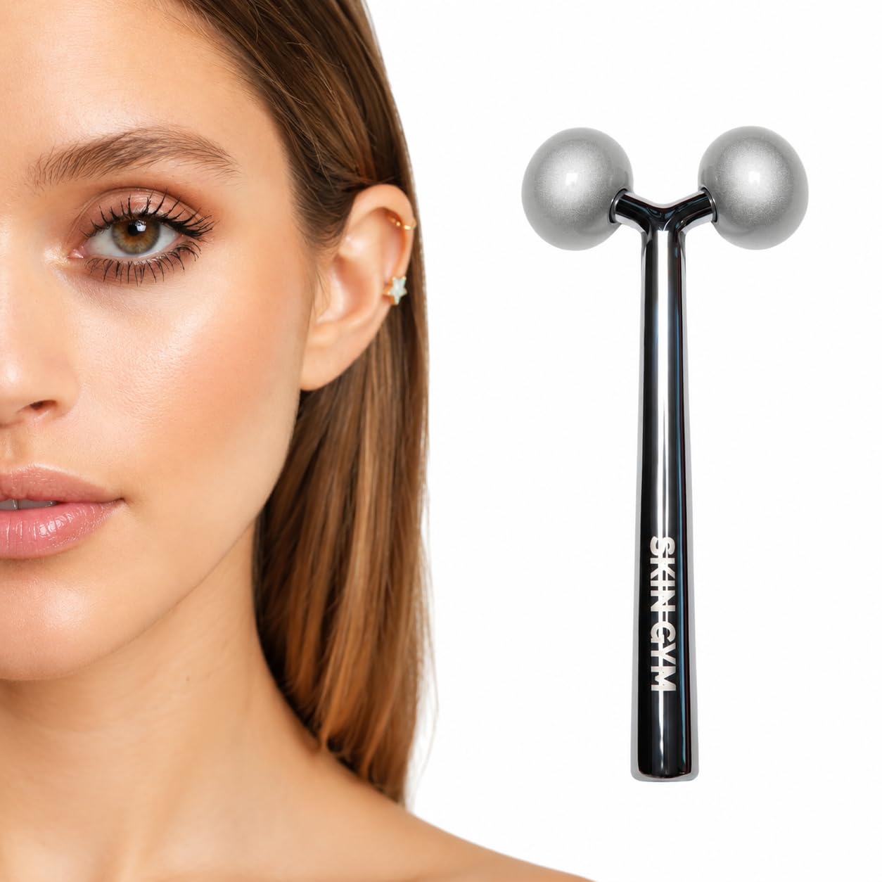 Skin Gym Face Sculptor Beauty Roller, Plata, 1 qt.