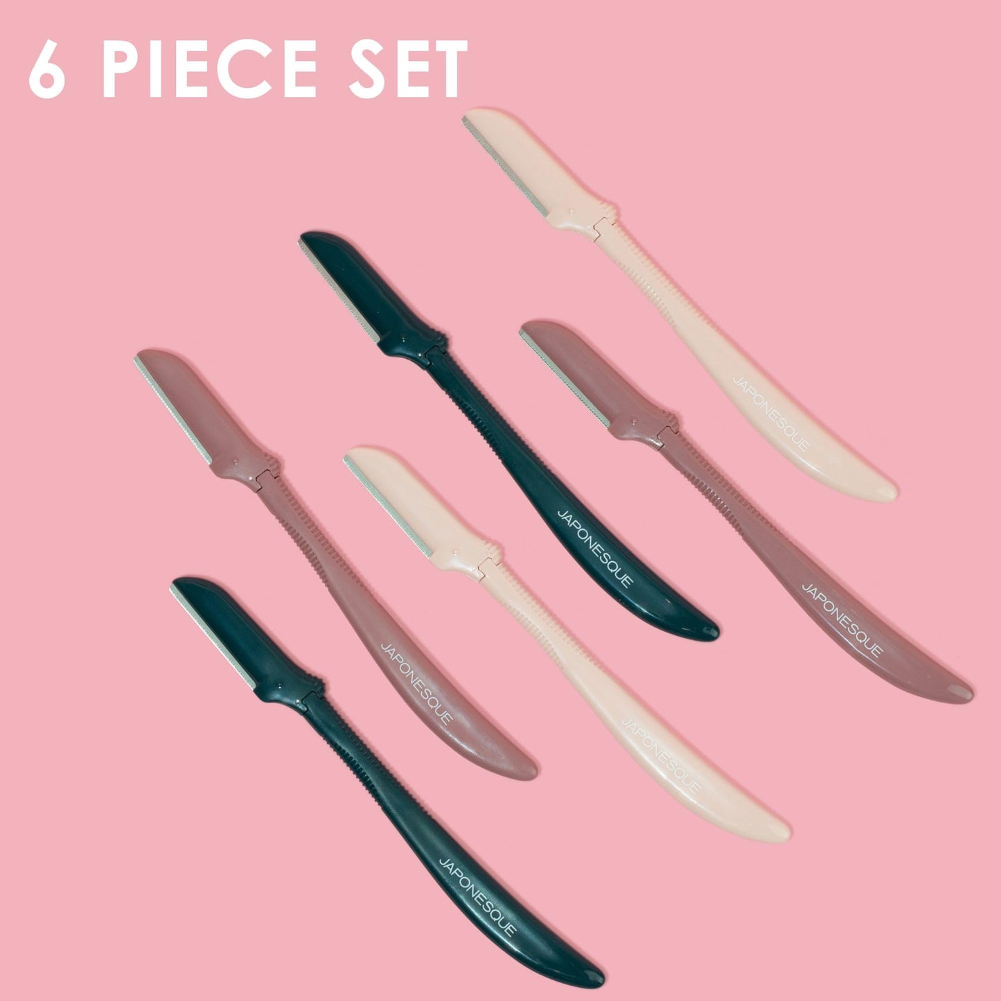 Maquinillas de Afeitar Faciales JAPONESQUE Rosadas para Exfoliación y Depilación Fina