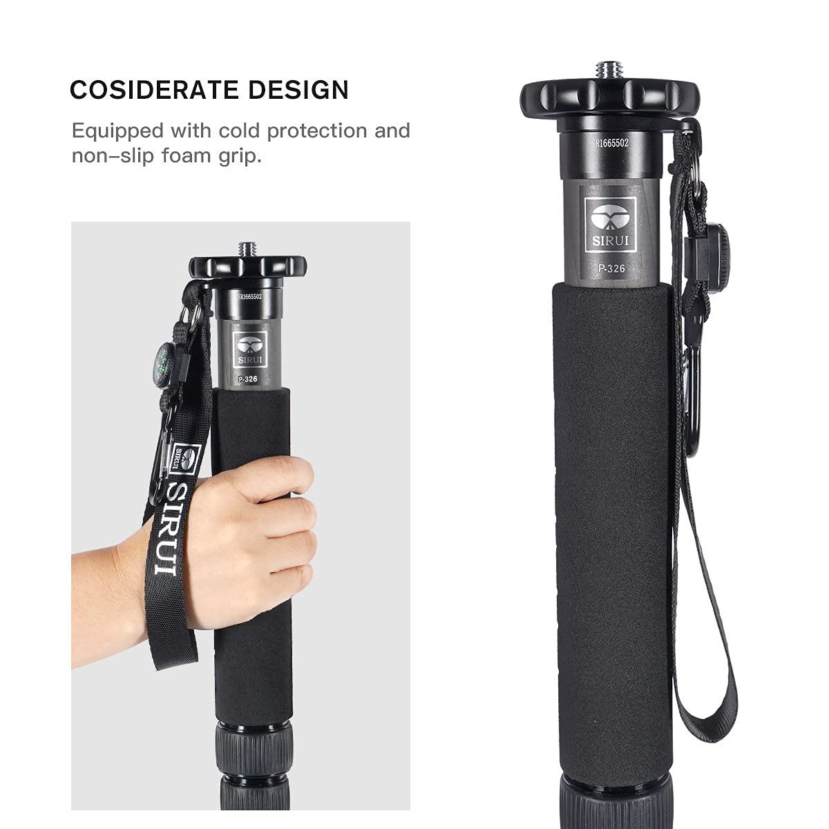 Argraph SIRUI P-326 6 Section Carbon Fiber Monopod