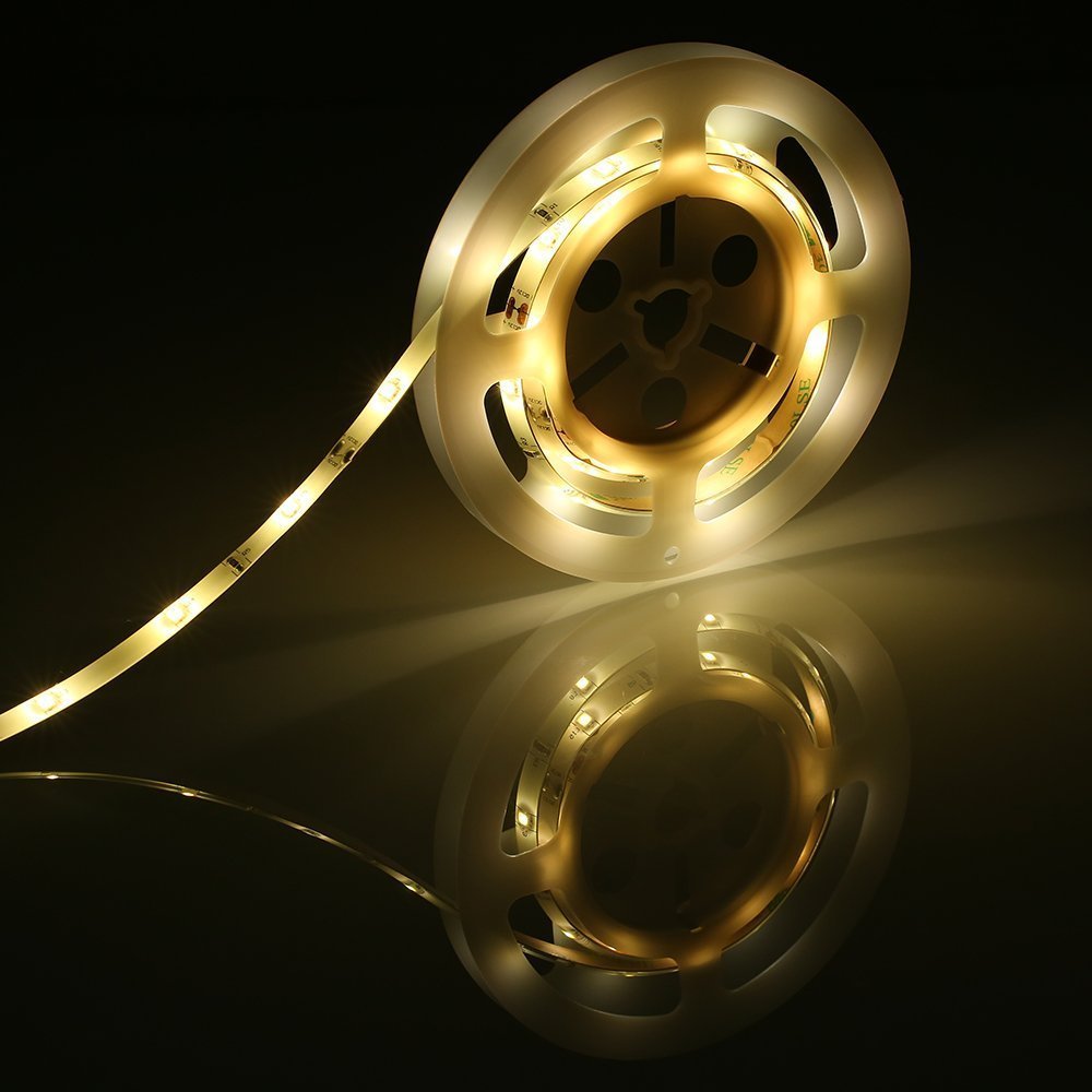 Luz de Cama LED Flexible Vansky Cálida con Sensor de Movimiento y Temporizador de Apagado Automático