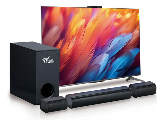 AUDISHAKO Barra de Sonido para TV Juegos de PC, Soundbar Subwoofer 5.1 Teatro En Casa Bass Boost Bluetooth 5.3, HDMI ARC/AUX, Control Remoto,Home Theater TV 5.1 BM-880