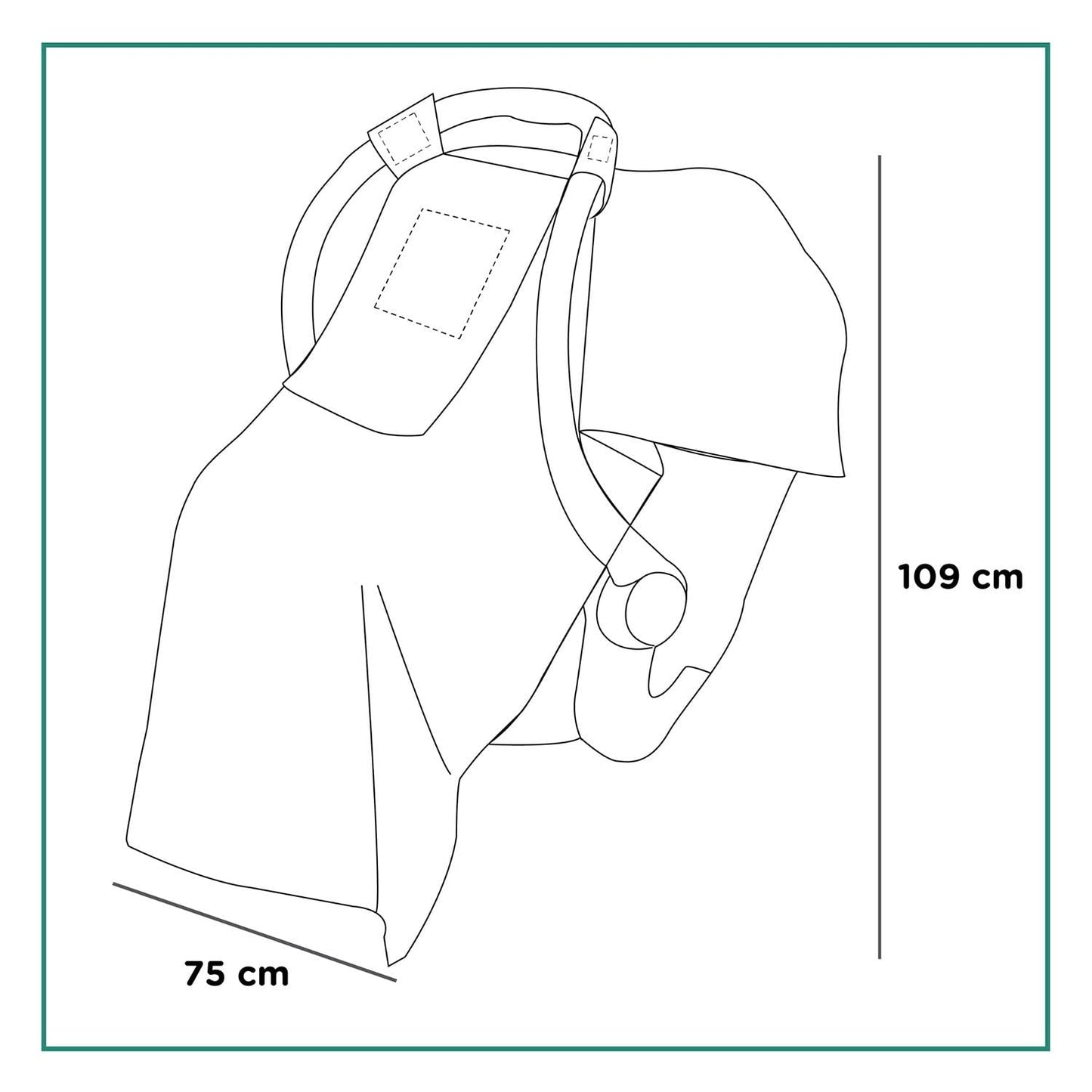 Cubre Huevito Nap Baby Zig Zag Rosa Súper Suave con Ventana y Agarraderas