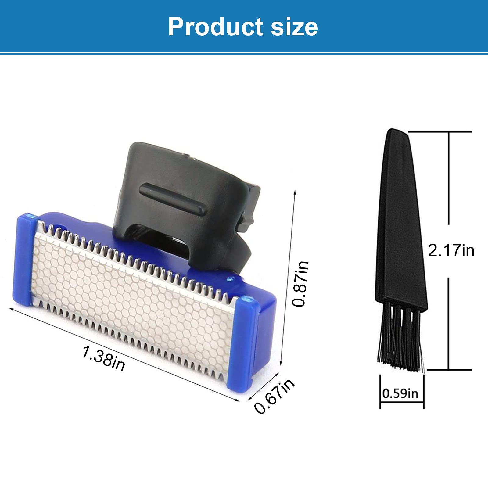 Cabezal de repuesto para máquina de afeitar eléctrica, cabezal de limpieza compatible con solo Trimmer Micro Touches de repuesto, cabezal de corte avanzado, cuchillas híbridas, incluye 2 cepillos de limpieza (2 unidades)