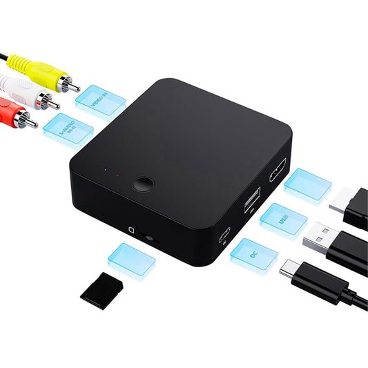 Grabadora AV VHS Hi8 VCR DVR DVD, Convierte Vídeo Analógico a Formato Digital con unClic, Comparte Archivos Directamente, Grabadora Convertidora de Vídeo Compuestoa MP4