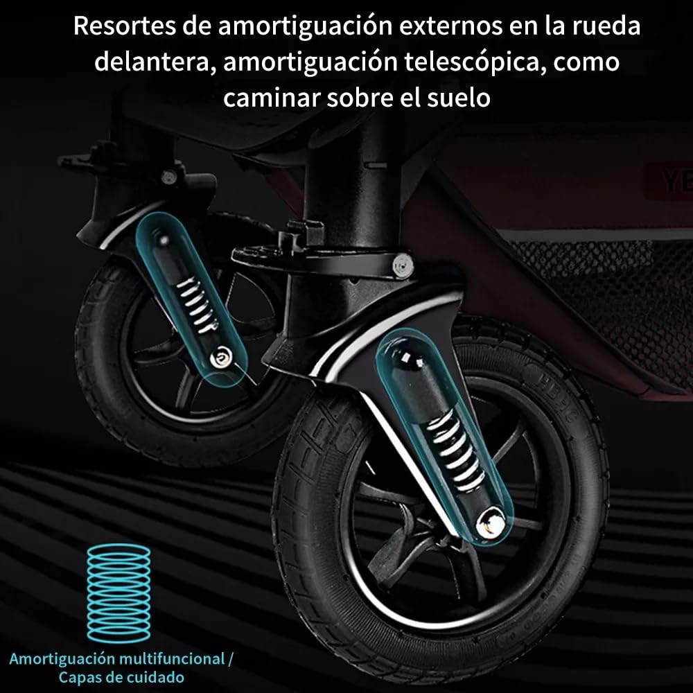 FINYQBET Carrito De Bebé Plegable Universal Para Cuatro Estaciones Sillas De Paseo para Bebés De Alta Vista para Bebés Recién Nacidos, Implementación Bidireccional Multifuncional Y Segura Negro