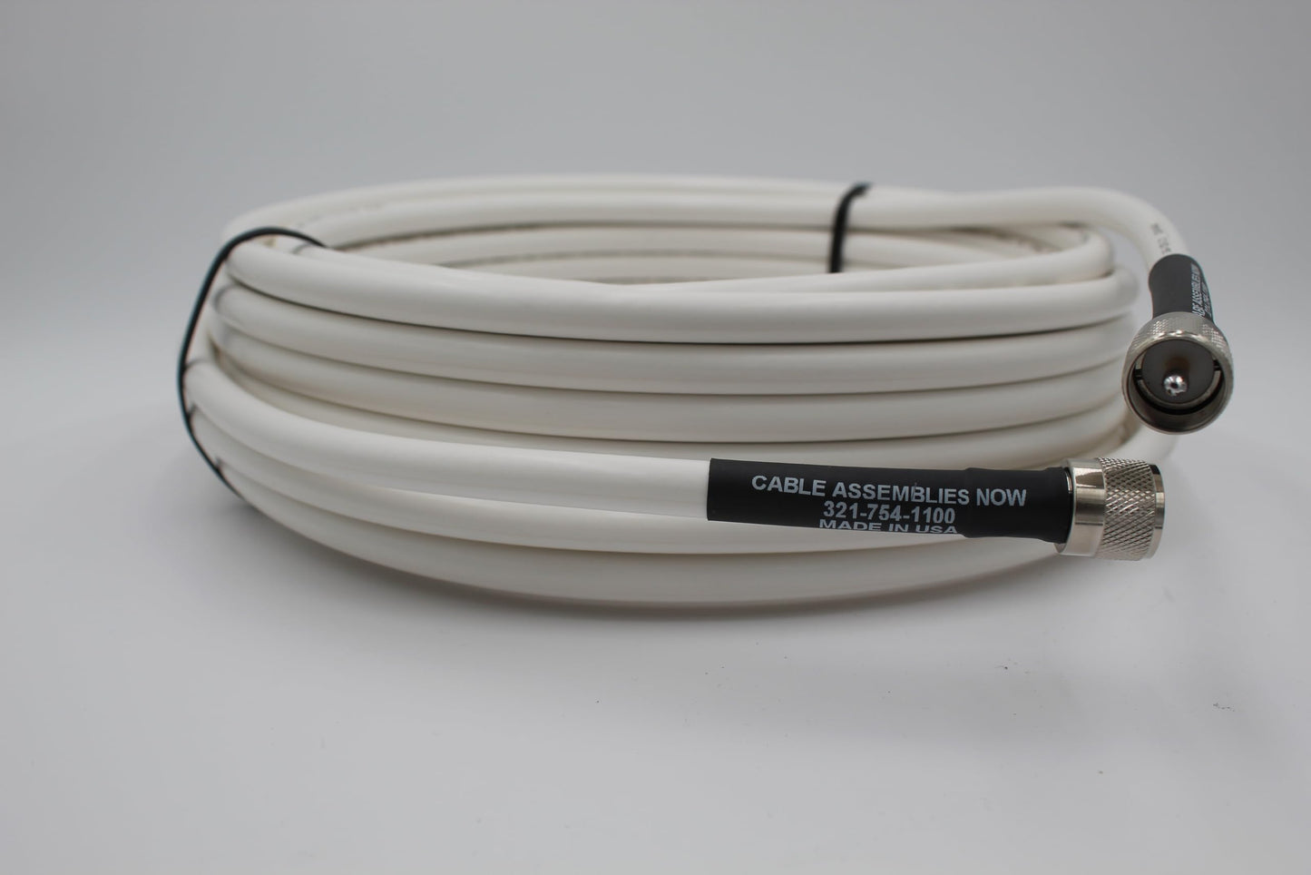 Cable Assemblies Now LMR-400/LMR400 White Times - Cable coaxial de baja pérdida para microondas - Conectores UHF macho a UHF macho - 25 pies - para radio aficionado, enrutadores WiFi, potenciadores de