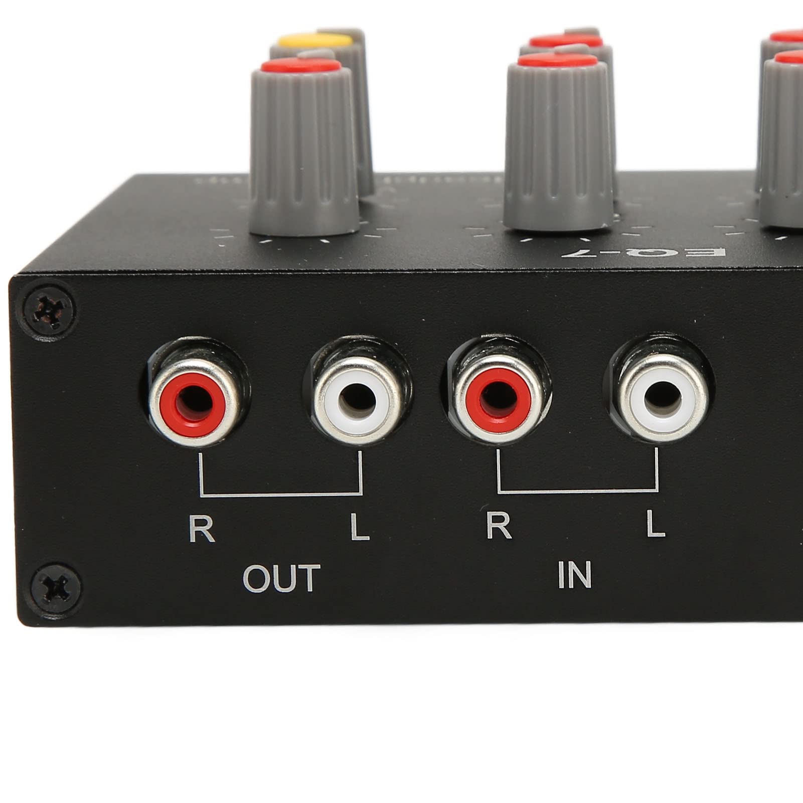 GOWENIC Ecualizador de Sonido de 7 Bandas de Doble Canal con Ajuste de Graves Altos de 12 DB, Salida de Entrada, Interfaz de 3,5 Mm, Compatible con Auriculares para Audio de Automóvil