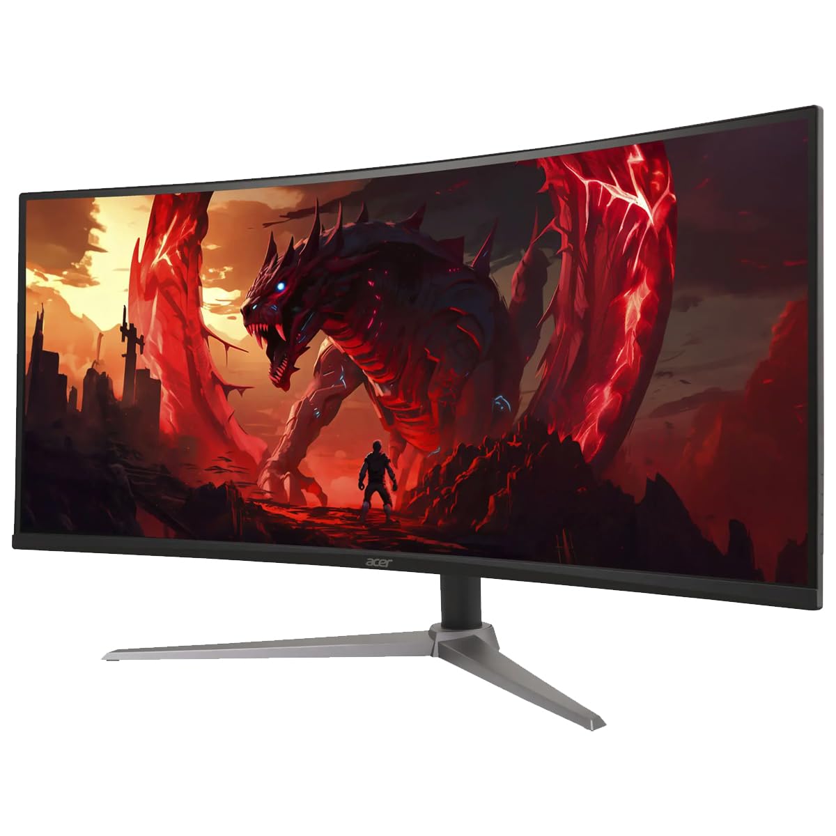 acer Monitor Nitro Gaming 34” Curved QHD 180HZ 1MS 21:9 HDR10 FREESYNC Premium ED340CU SBMIIPX