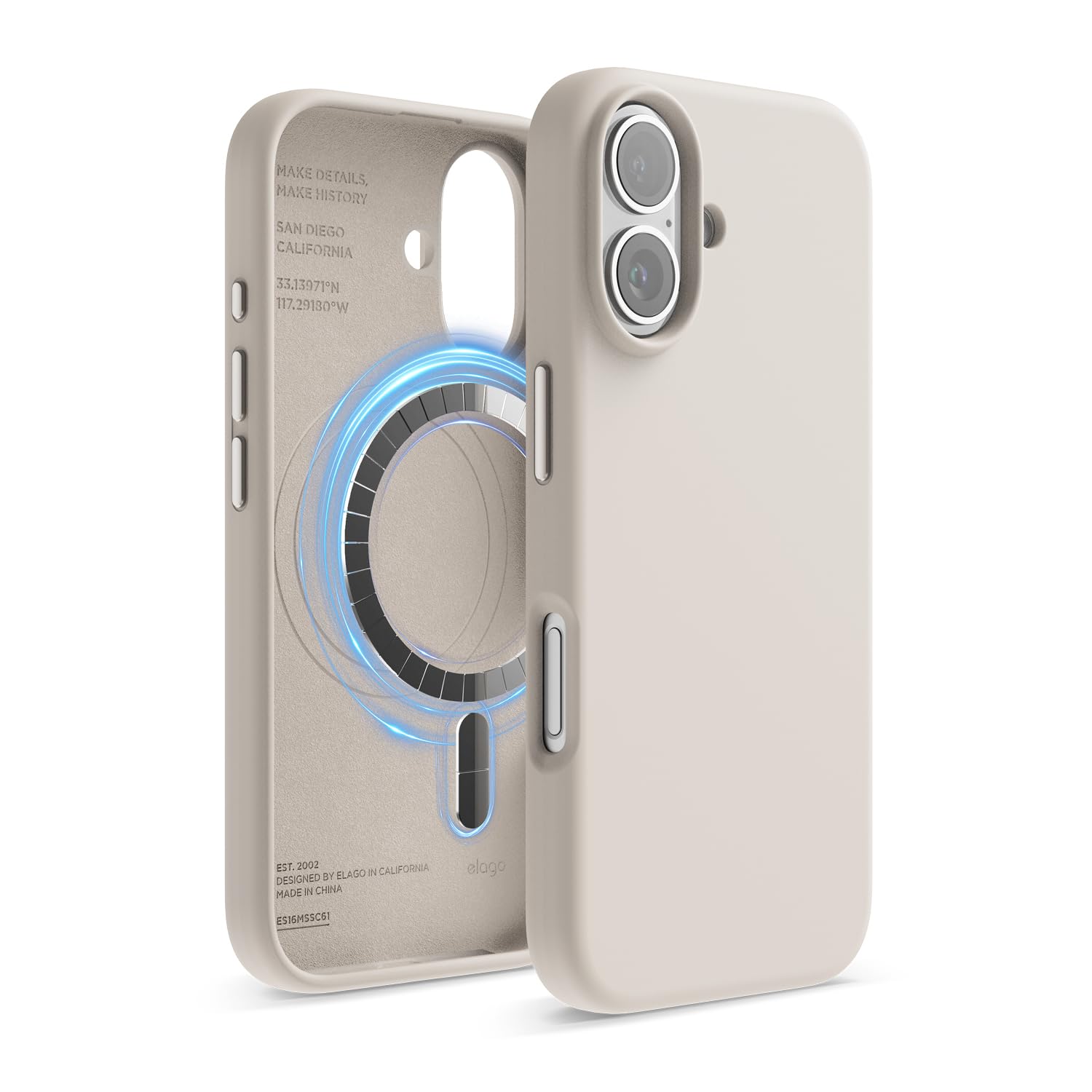 Funda de Silicona elago Piedra Magnética con Imanes para iPhone Compatible MagSafe