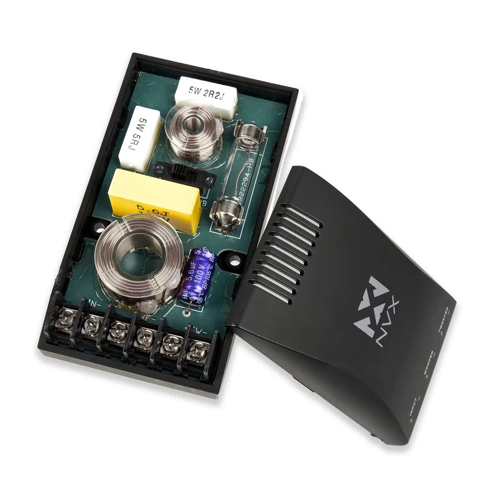 NVX® VSP69KIT Bocinas de coche premium de 6x9, 900W máx, 300W RMS, sistema de 2 vías con componente con tweeters de cúpula de seda de 1 pulgada y cruces pasivos, fáciles de instalar en autos/camiones