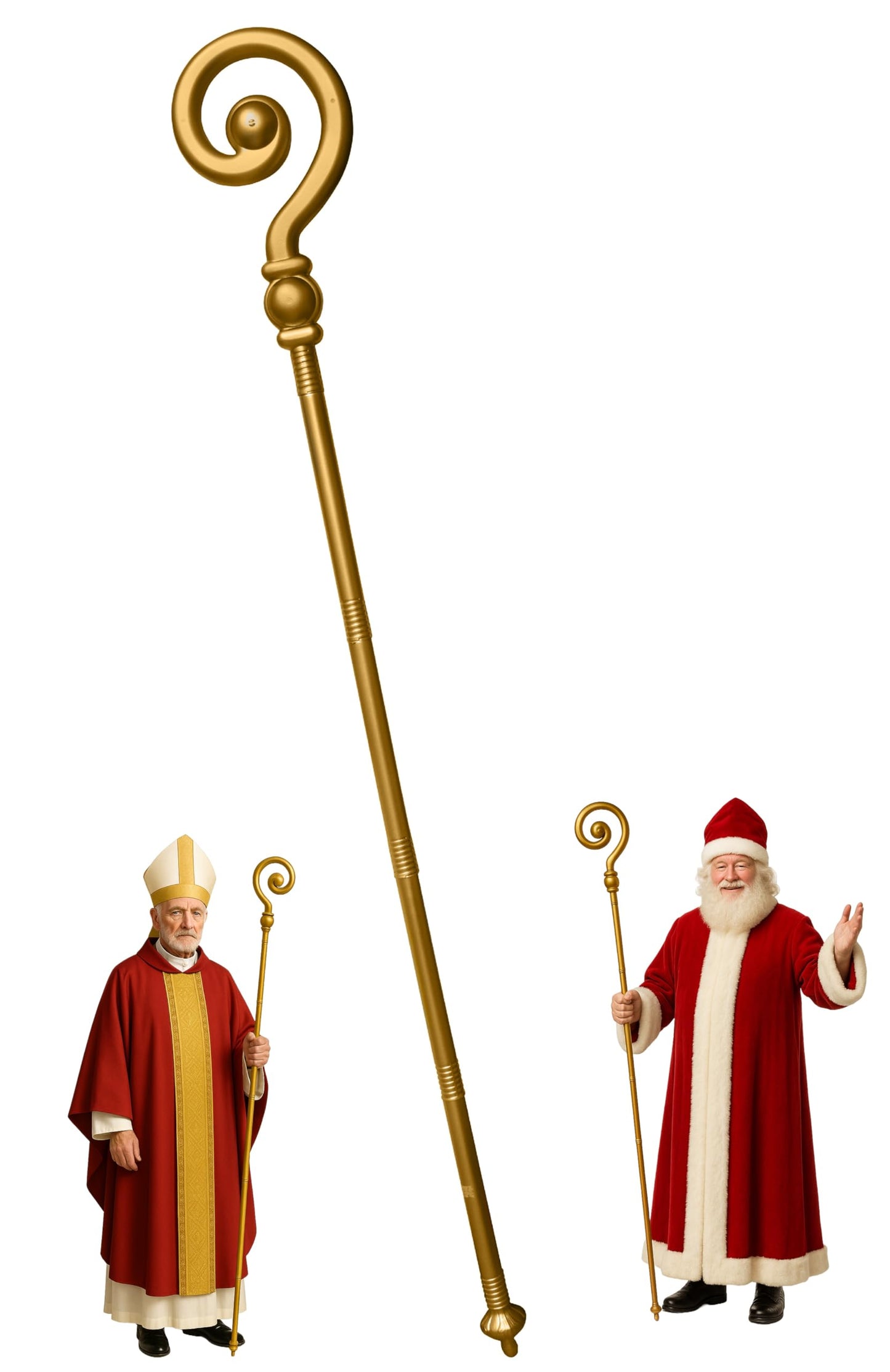Bastón de Pastor Nicky Bigs Novelties Dorado Ajustable para Adultos