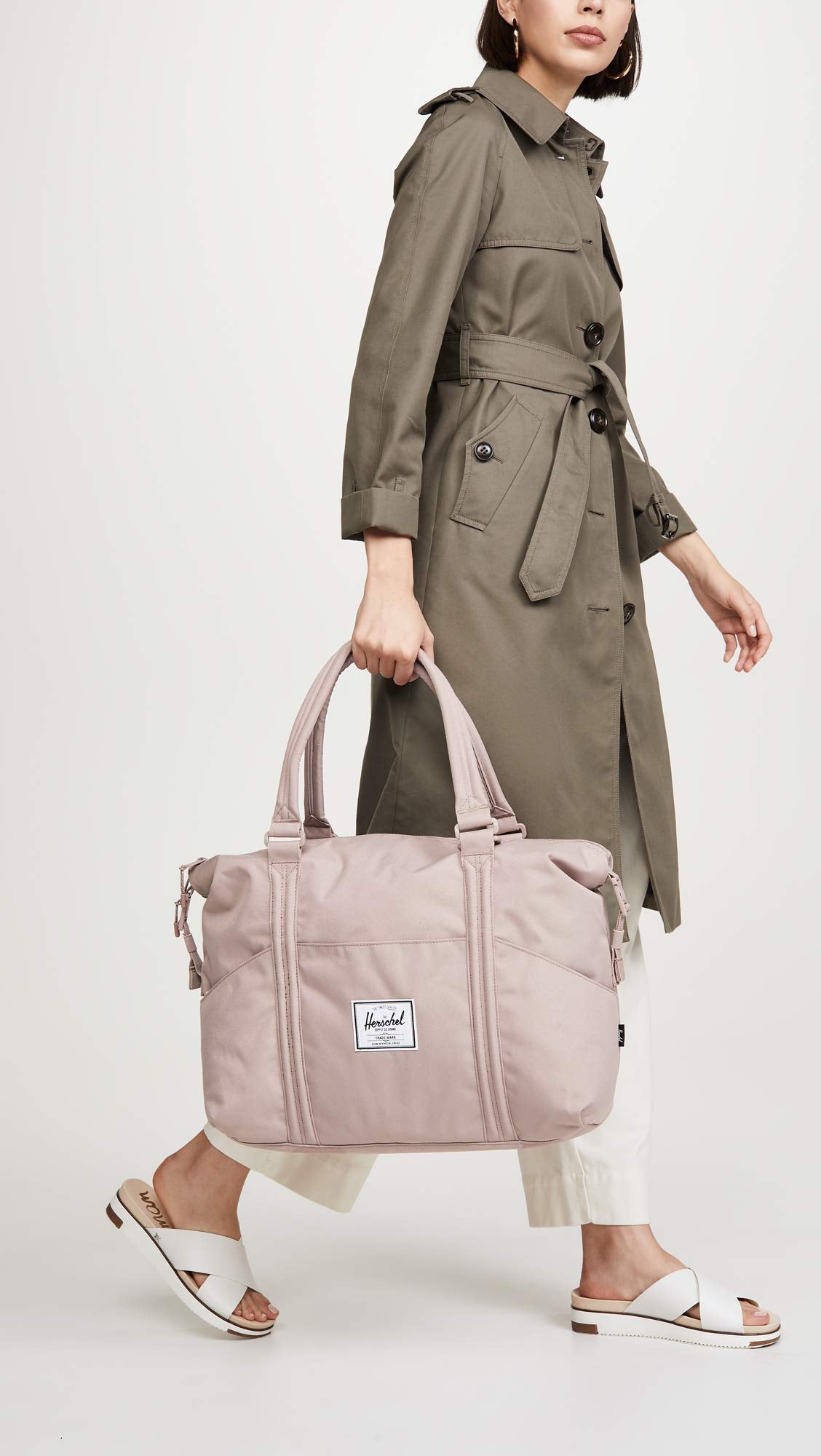 Herschel Supply Co. - Bolsa de pañales para mujer, Rosa ceniza, Una talla, Bolsa de pañales de lona Strand