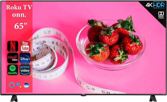 ONN Television de 65" Class 4K 2160p LED Smart TV Frecuencia de Actualización de 60Hz Compatible con Alexa y Google Assistant 100012587 (Reacondicionado)