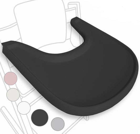 Mesa de trona compatible con silla Stokke Tripp Trapp – Negro mate – No apta para placas de succión – Tabla de comedor apta para Stokke Tripp Trapp – Libre de BPA