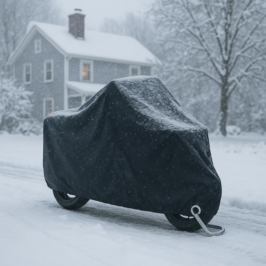 Cubierta Impermeable para Motocicletas PUBAMALL Negro Protección contra Polvo y Clima