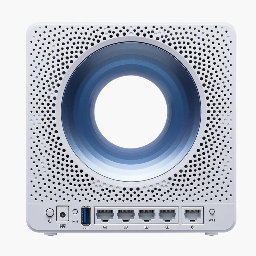 Asus - Router inalámbrico de doble banda Blue Cave AC2600 para hogares inteligentes, con tecnología Intel Wi-Fi y seguridad de red Aiprotection con tecnología Trend Micro