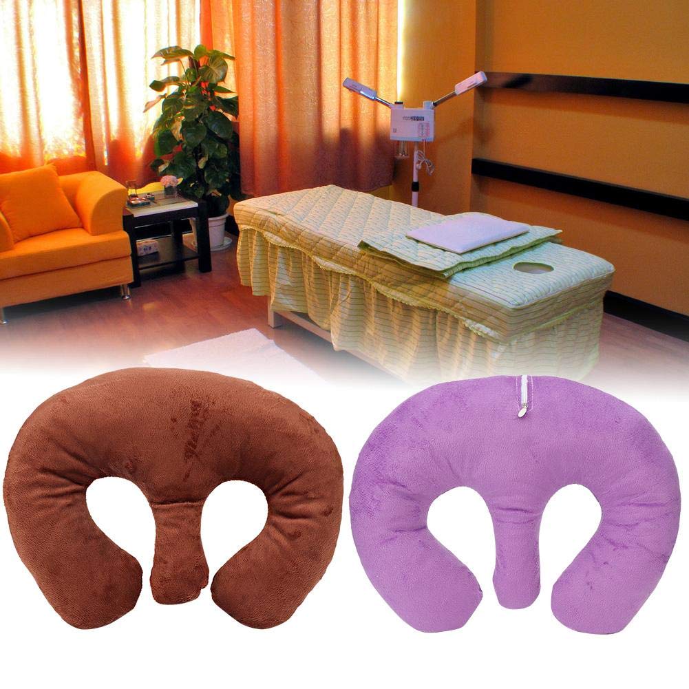 Cojín de Almohada de Pecho Almohada de Apoyo de Pecho para salón de Belleza Cojín de Almohada de Pecho de Masaje SPA(Café Oscuro)