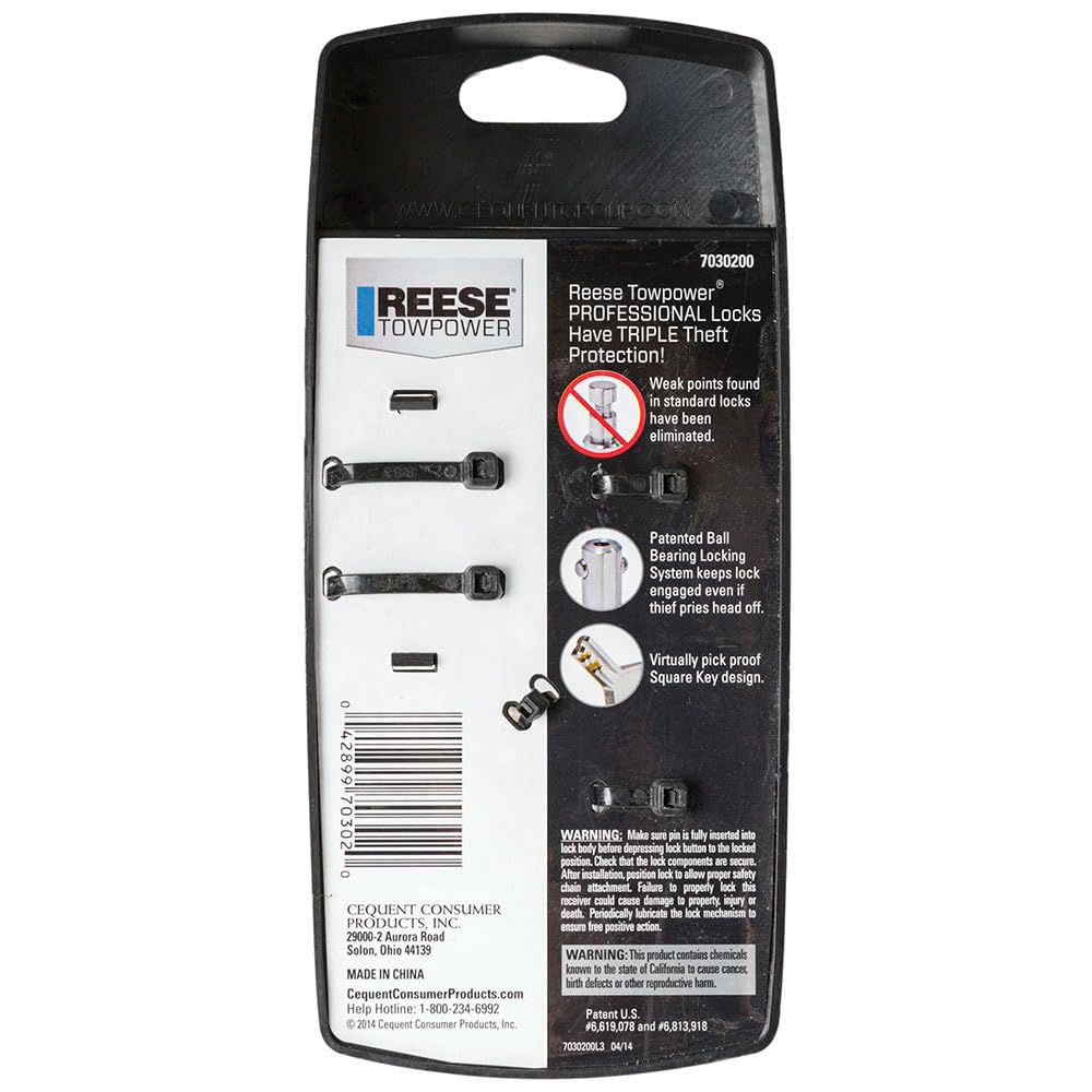 Candado Receptor Reese Towpower Acero Inoxidable Estilo DogBone 5/8 Pulgadas