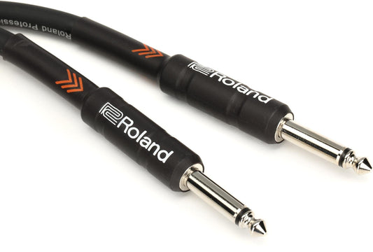 Cable Roland serie Black instrumento 2 conectores plug rectos TR 6.3mm 6 mts.