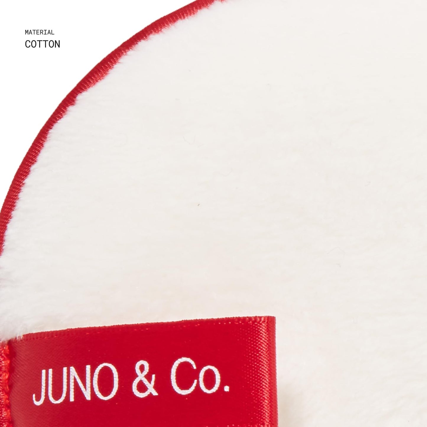 JUNO & Co. Almohadilla Desmaquillante Reutilizable, Almohadilla Limpiadora Facial Lavable Rojo