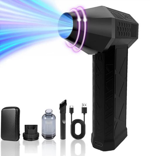 Sopladora de Aire, Sopladora de 3 Velocidades Ajustables, Soplador de Aire Recargable USB para Limpieza de Teclado, PC, Automóvil, Casa y Espacios Difíciles de Alcanzar