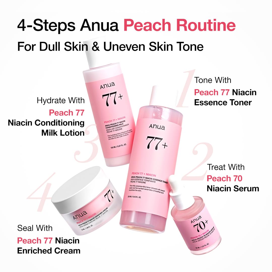 ANUA [Anua] Peach Suero De Niacinamide 70% 30ml l Tratamiento De Hiperpigmentación De Suero Facial Hidratante Iluminador Que Reduce La Melanina Belleza Limpia Diaria Cosmetico Coreano