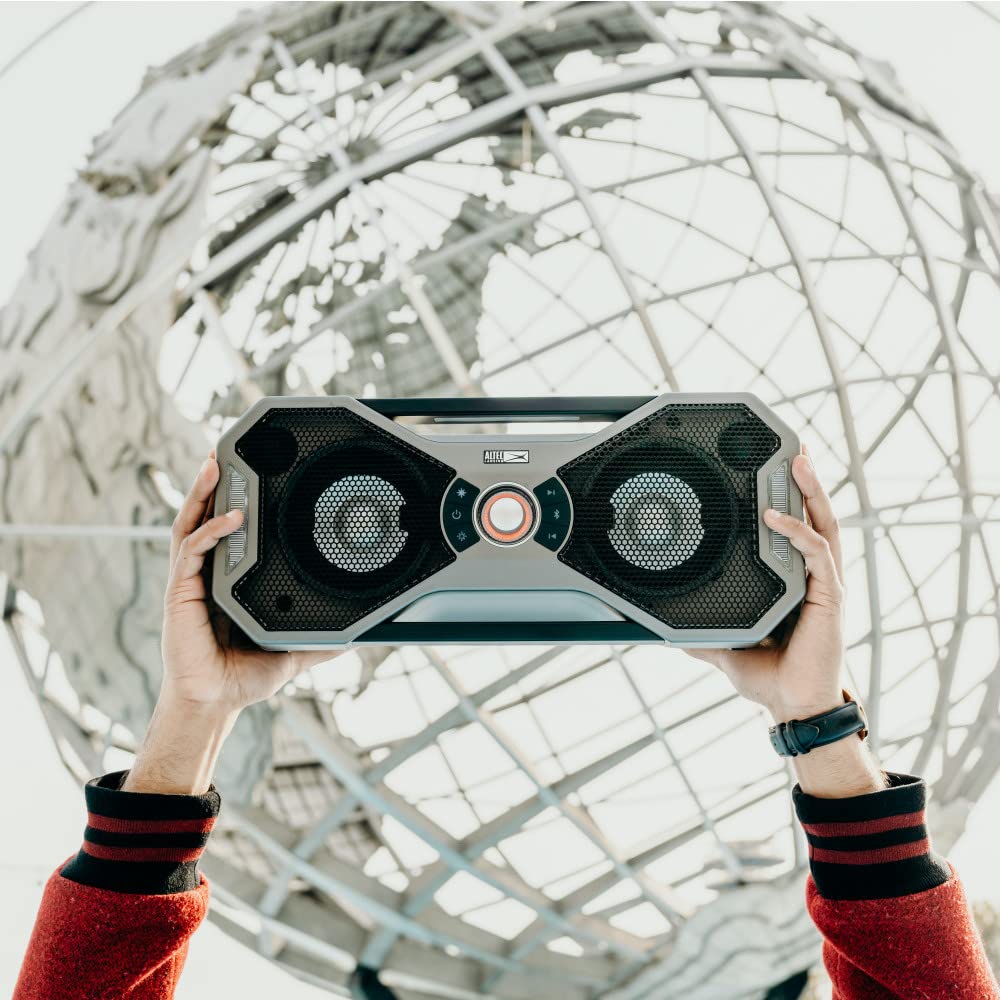 Altec Lansing Mix 2.0 - Altavoz Bluetooth Impermeable con Graves Fuertes, Altavoz portátil para Viajes y Uso al Aire última intervensión, Alcance de 100 pies y Tiempo de reproducción de 20 Horas