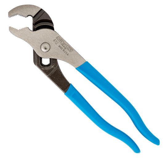 CHANNELLOCK 412 Alicates de lengüeta y ranura de 6.5 pulgadas, fabricados en Estados Unidos, capacidad de mandíbula de 0.95 pulgadas, acero forjado de alto carbono, más puntos de contacto en stock redondo, pulido