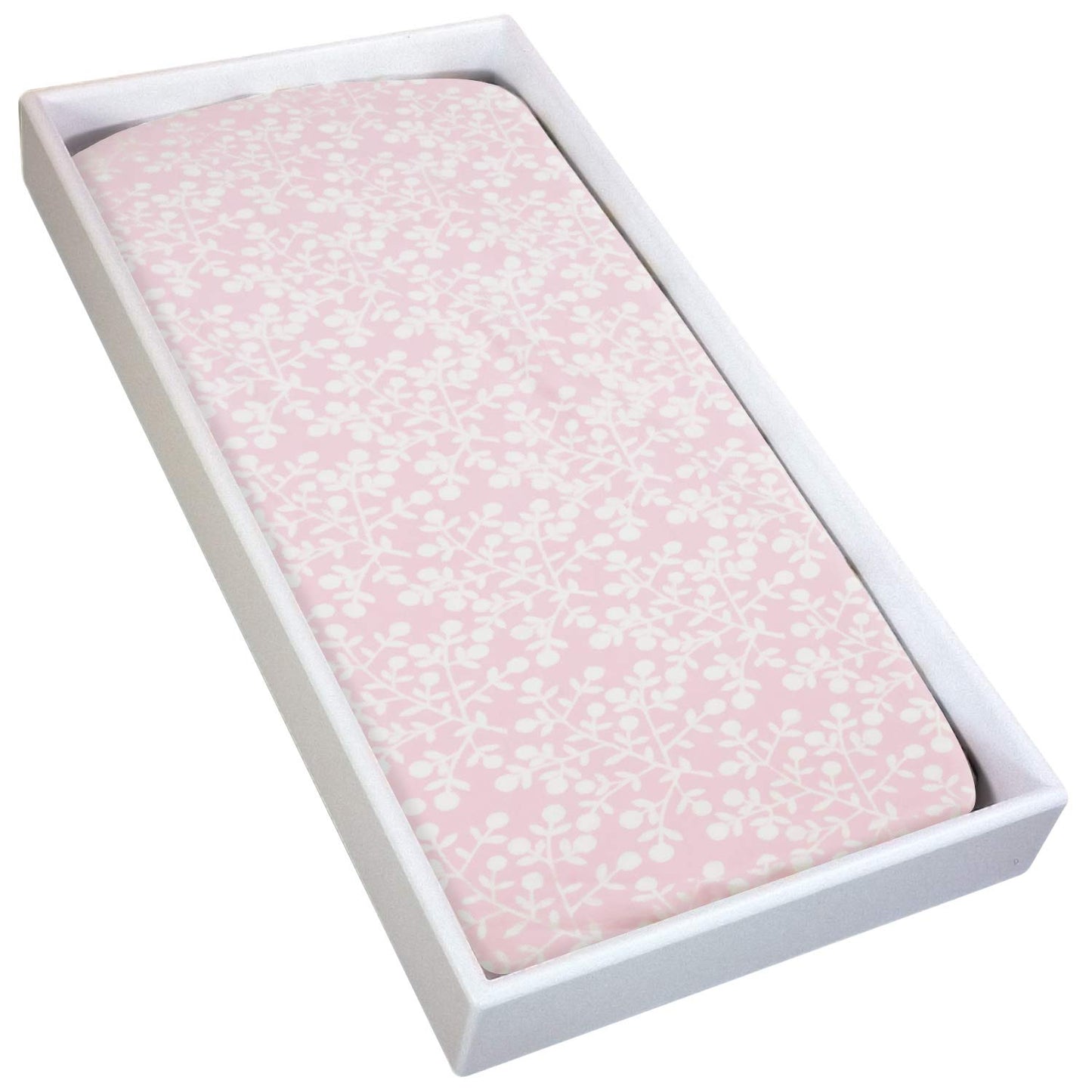 Kushies Funda para cambiador de 1 pulgada, 100% algodón transpirable, fabricado en Canadá, bayas rosas