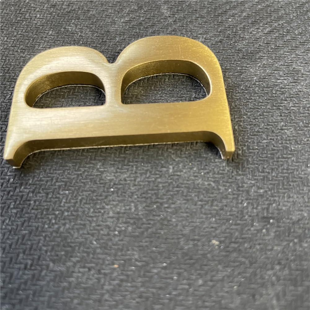 Pegatina de Latón Soild Letras y Números Autoadhesivos 2.6 Pulgadas para Señalización de Dirección de Casa