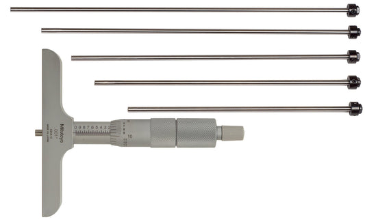 Micrómetro De Profundidad Mitutoyo 129-132 0 a 6 Pulgadas Base 4 Pulgadas