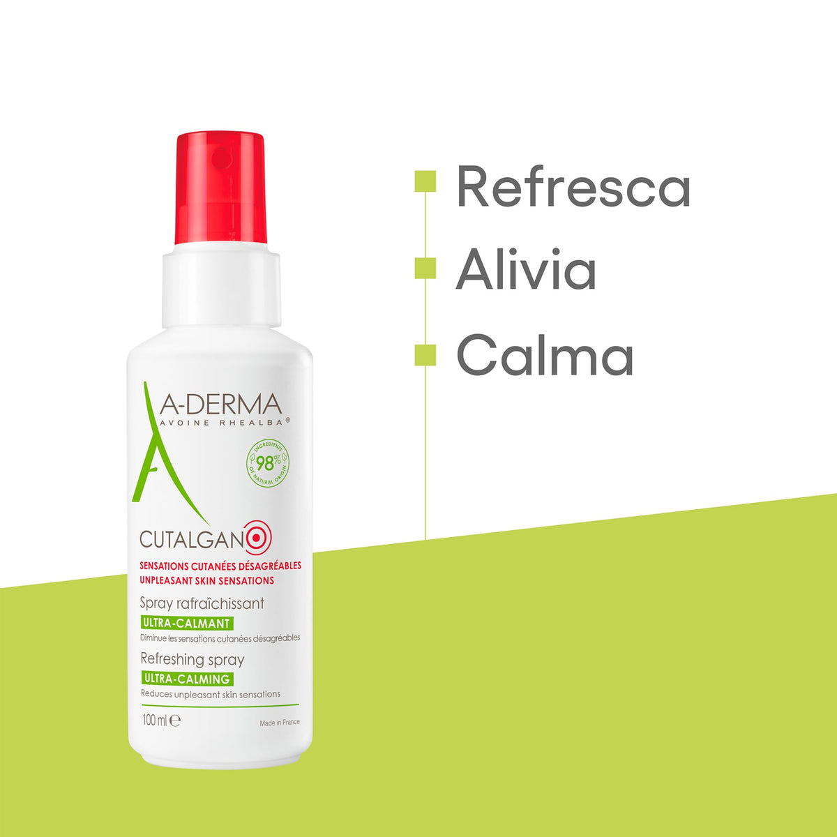 A-DERMA Cutalgan Spray Refrescante Calmante Piel Irritada con Avena 100 ml