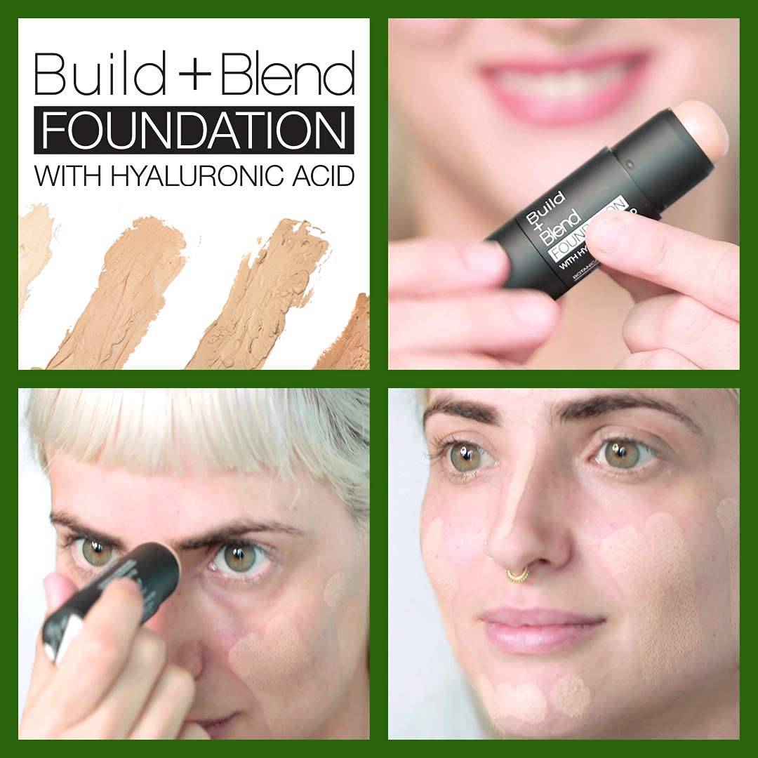 Palladio BUILD + BLEND - Barra de base, barra de contorno para cara, maquillaje profesional para un aspecto perfecto, 0.25 onzas, Porcelain
