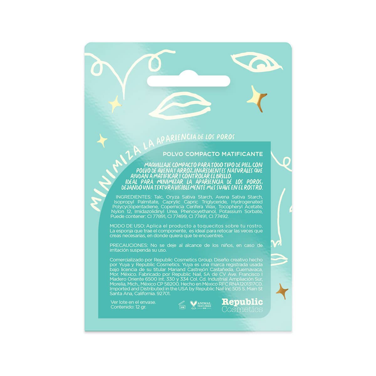 Yuya Polvo compacto matificante PC06, 12g…