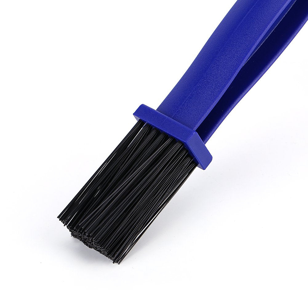 Cepillo de limpieza de cadenas, Aramox Limpiador de cadenas de motocicletas y bicicletas Cepillo de limpieza Freno de ciclo Herramienta para quitar suciedad Nylon + Plástico Azul cepillo del limpiador de cadena Kit de