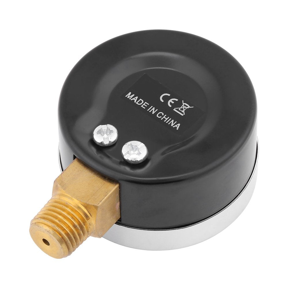 Manómetro Compresor de Aire NPT 0-200PSI con Caja Metálica de Montaje Inferior