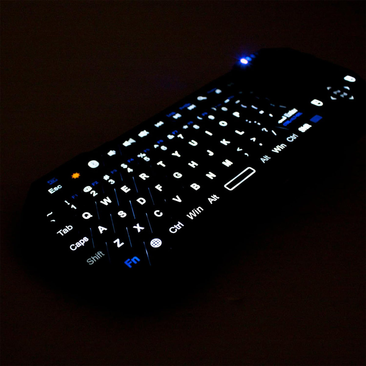 Teclado Bluetooth Inalámbrico Fosmon Negro con Touchpad Retroiluminado Portátil