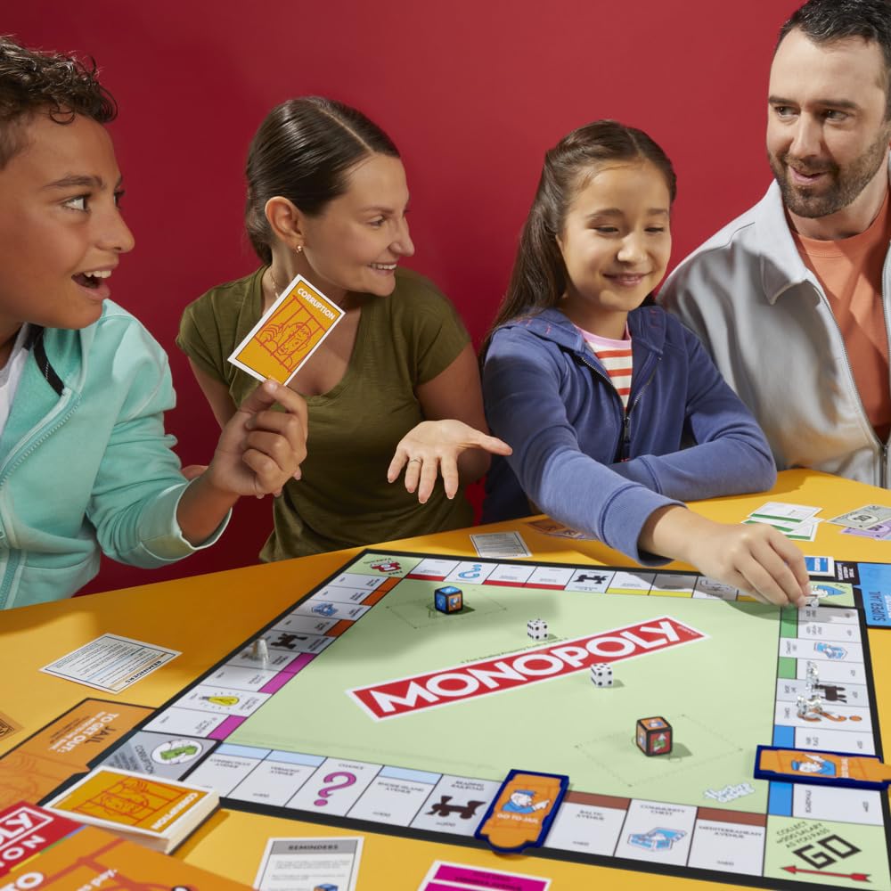 Hasbro Gaming Juego de Mesa Monopoly EXPANSIÓN Ve a la cárcel, Añade al clásico Juego Monopoly, Juegos Familiares, Edad 8+, 40 Minutos.