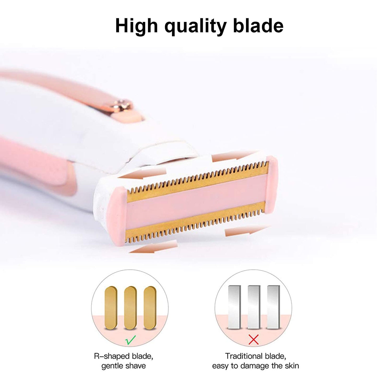 Cabezales de repuesto para afeitadora Body Ladies compatibles con Finishing Touch Flawless Body Recargable para Mujeres Incluye 2 cepillos de limpieza (4 piezas)