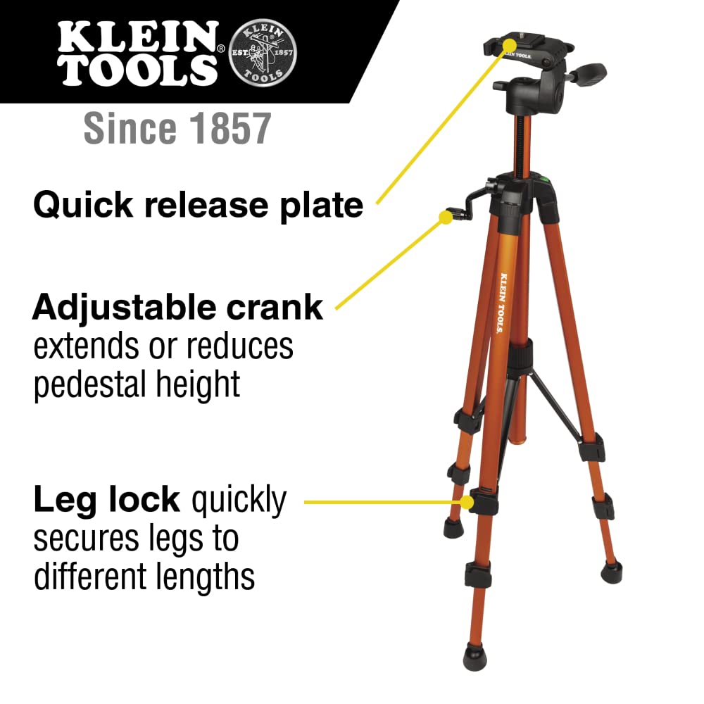 KLEIN TOOLS 69345 - Trípode Flexible con Soporte, Aluminio Ligero, Compatible con Niveles láser Productos