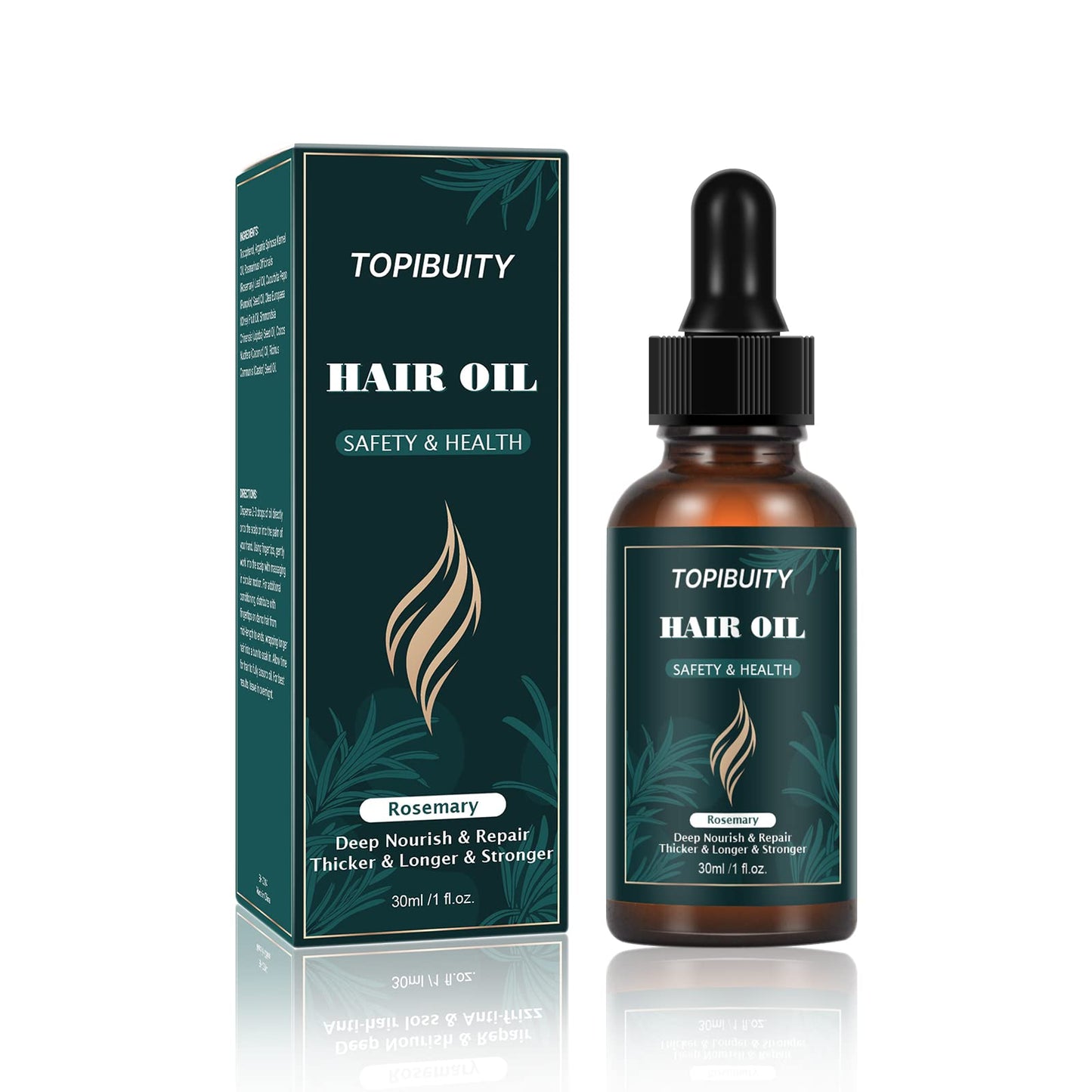 Aceite Orgánico de Romero para Cabello - Nutrición Intensiva y Protección - ¡Cabello Brillante y Voluminoso!