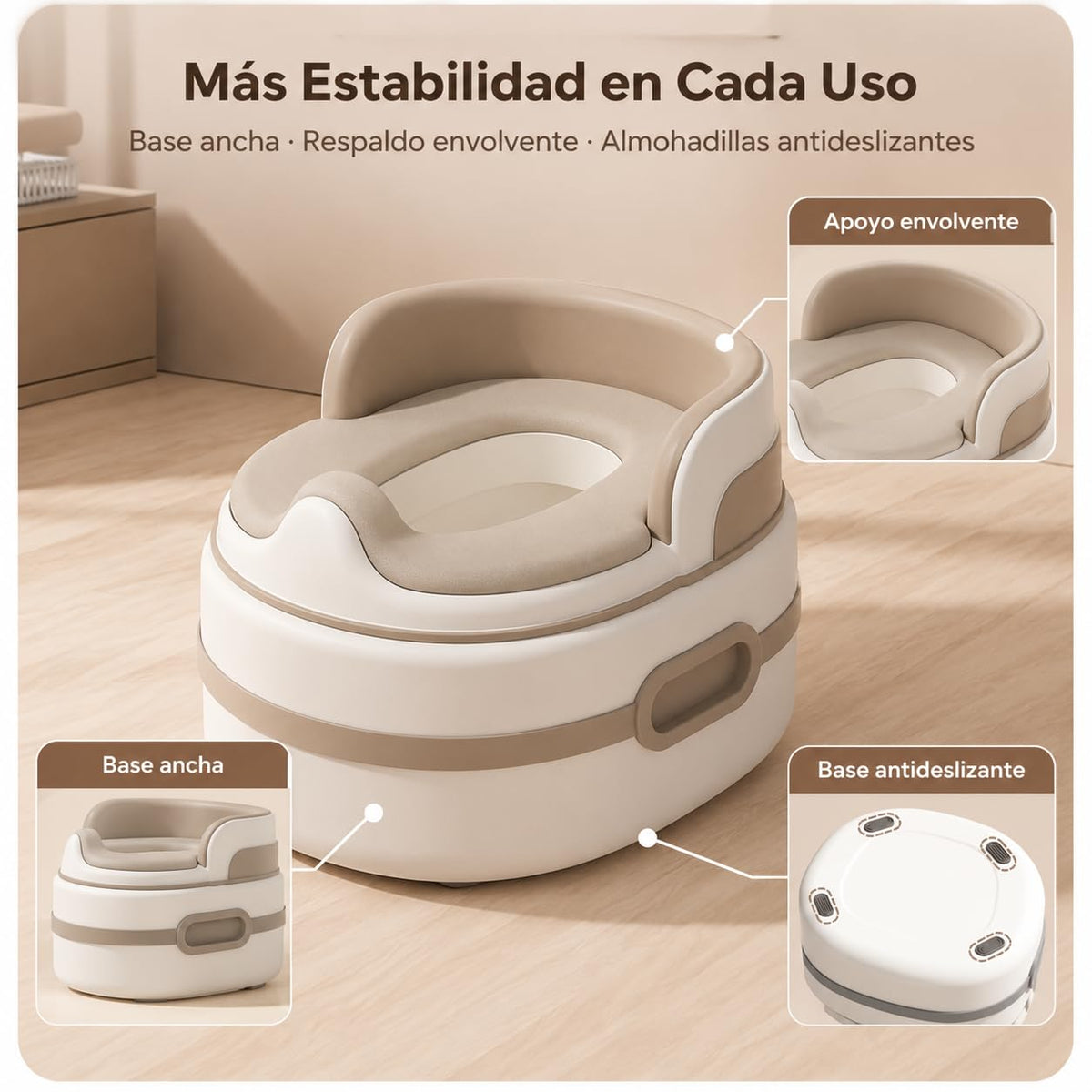 Bacinica 3 en 1 para Niños y Niñas, Bañito Entrenador Infantil con Asiento Reductor para WC y Banquito, Incluye Cepillo y 100 Bolsas Desechables, Antideslizante y Fácil de Limpiar, de 1 a 6 Años